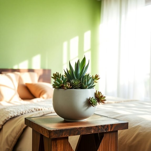 vibrant succulent table decor