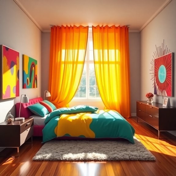 vibrant window draperies