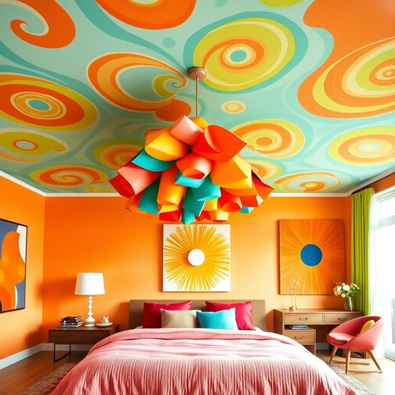 whimsical ceiling art ideas