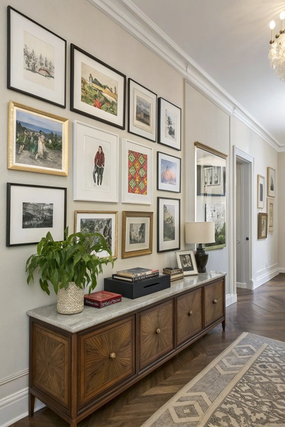 artistic gallery wall design