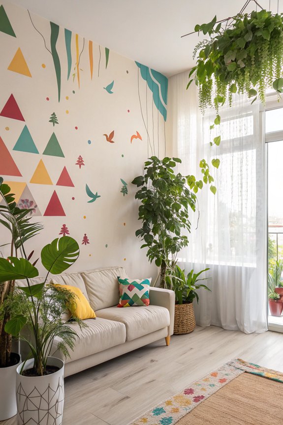 bold and playful wall decals