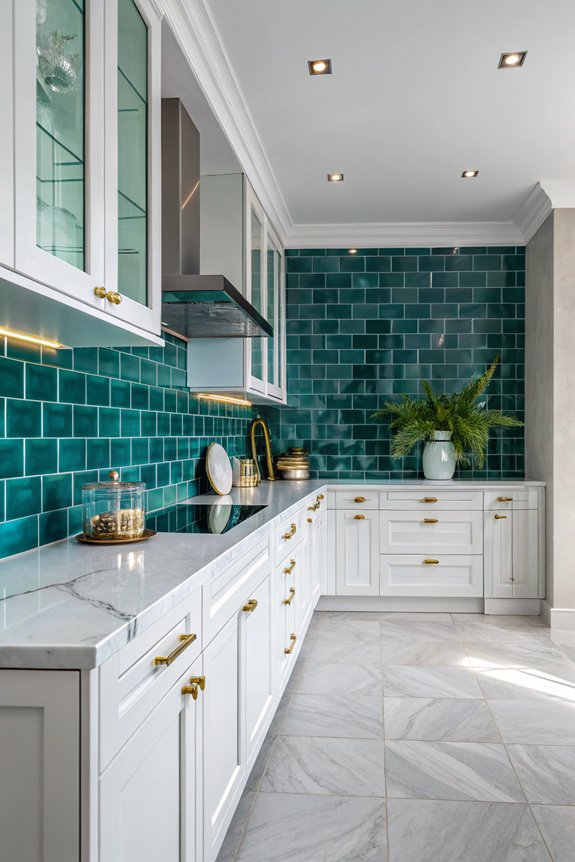 bold backsplashes enhance kitchens