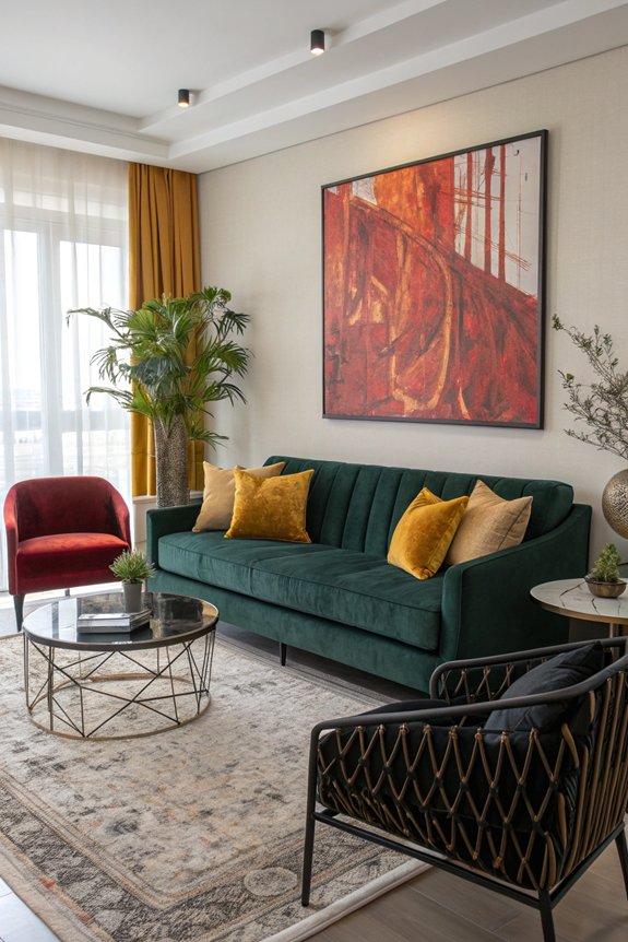 bold furniture enhances spaces