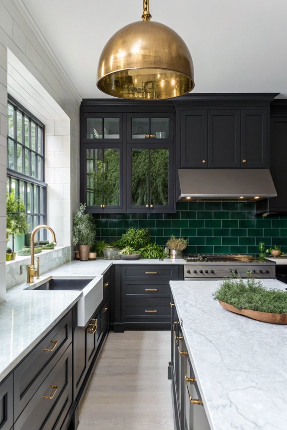 bold high contrast kitchen designs