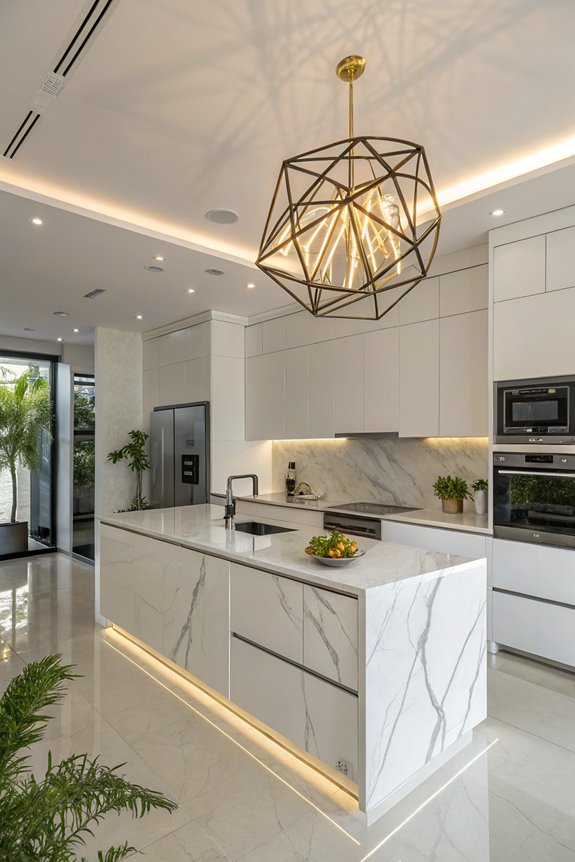 bold lighting enhances kitchens