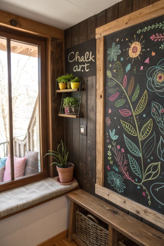 chalkboard wall for creativity