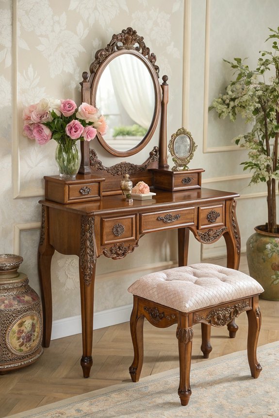 charming vintage vanity decor