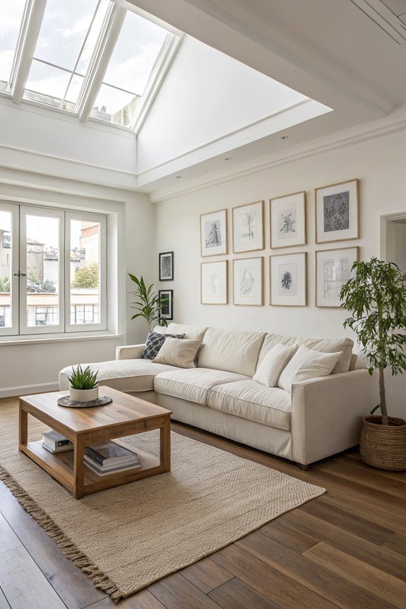 clean organized living room