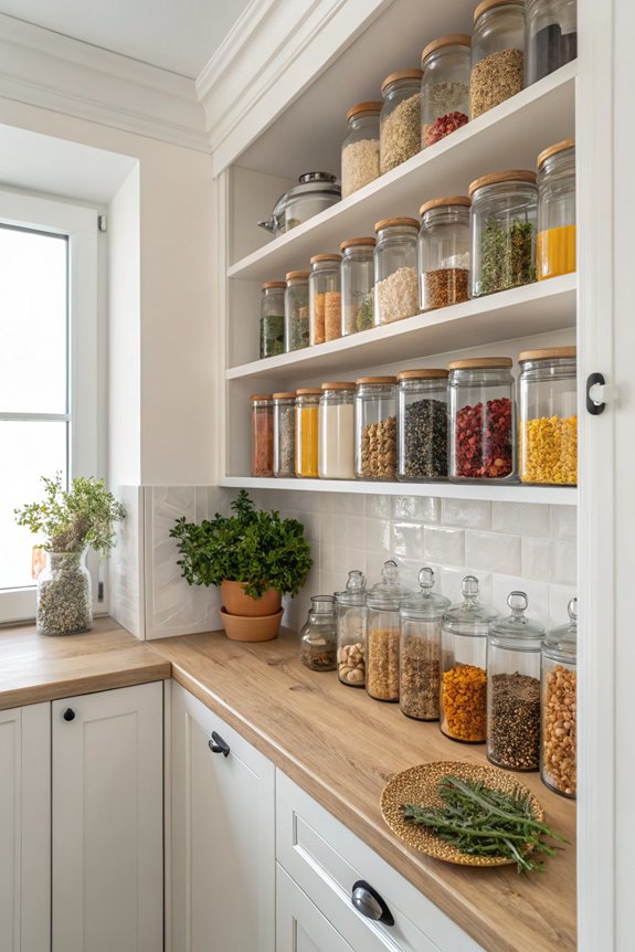 clear containers enhance visibility