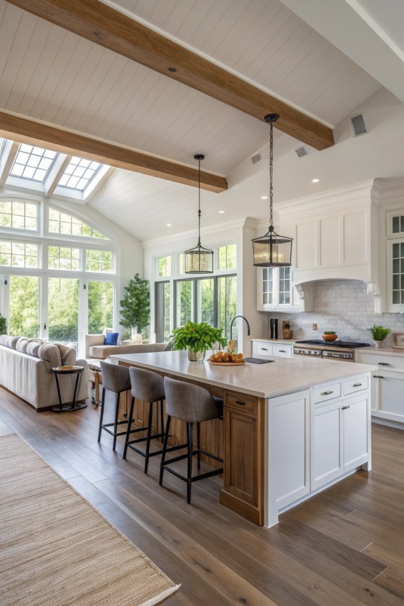 cohesive kitchen living design