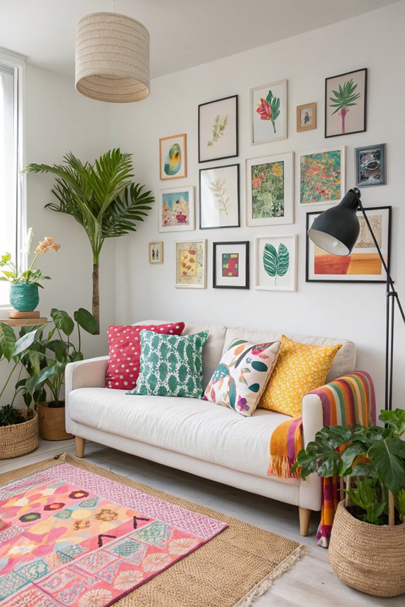 colorful accessories for small spaces