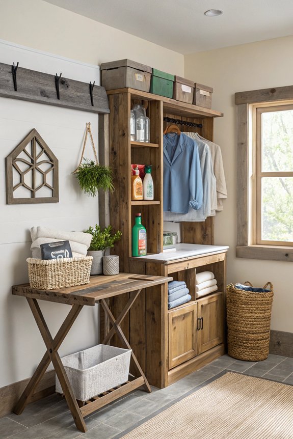 convenient laundry folding station