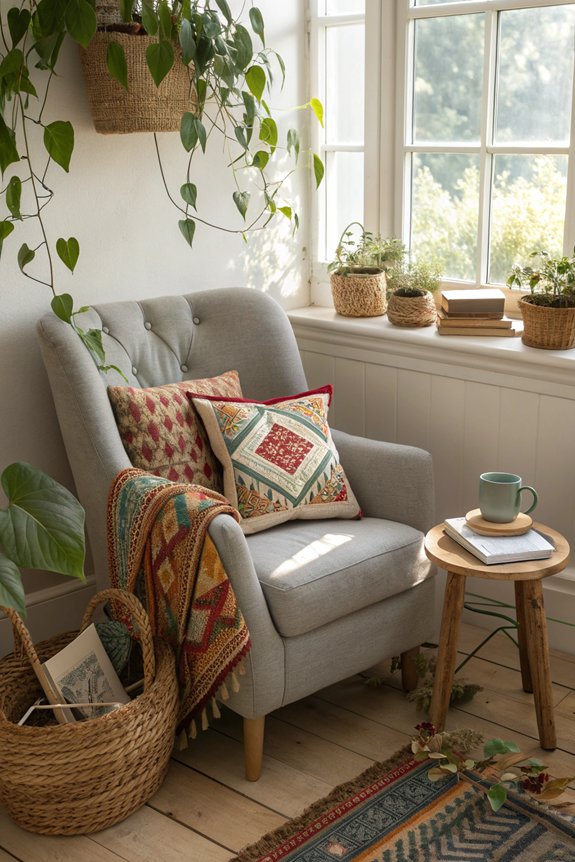cozy budget friendly reading nook