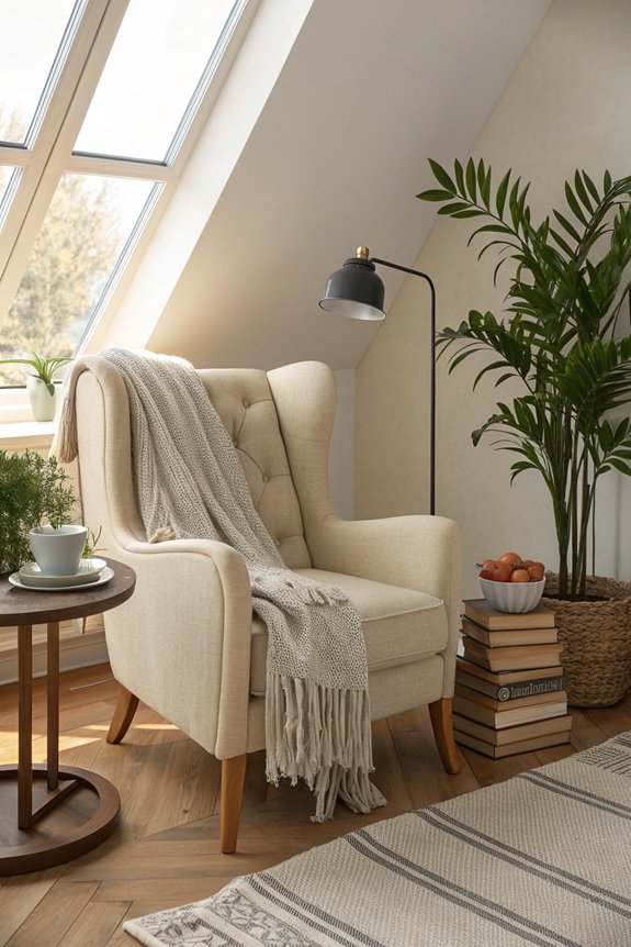 cozy chair warm ambiance