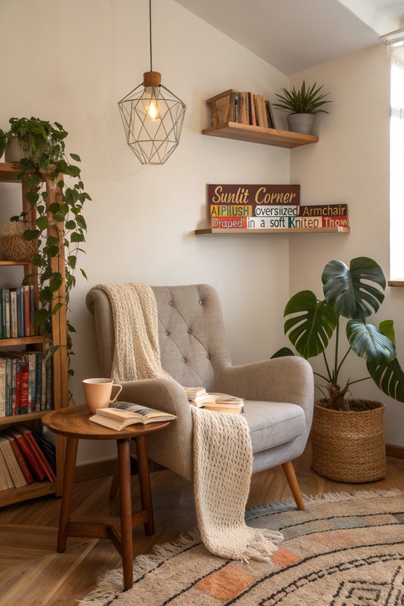 cozy chair warm throw