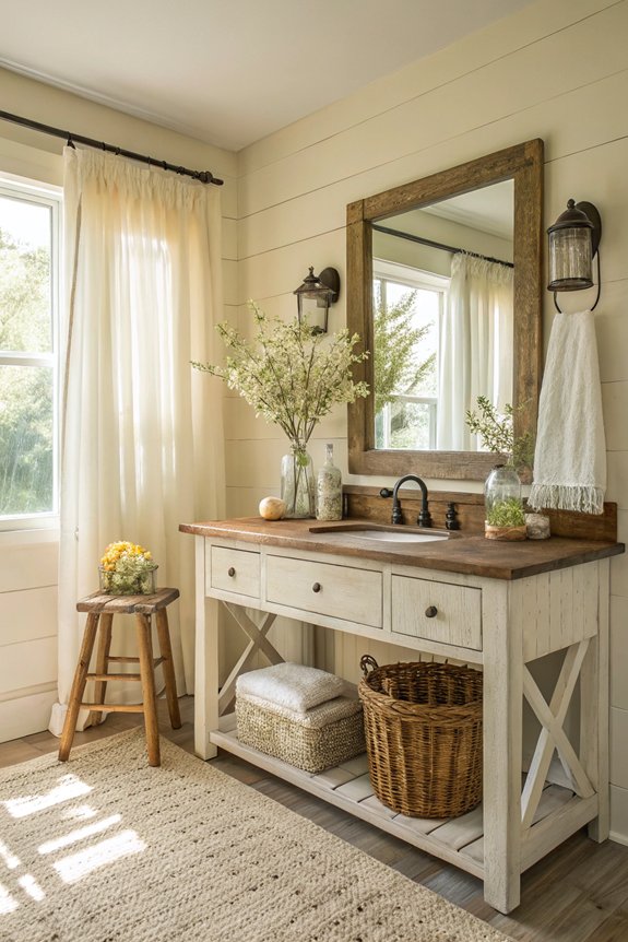 cozy rustic farmhouse vanities