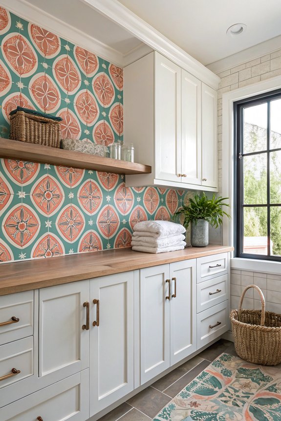 creative laundry room backsplashes