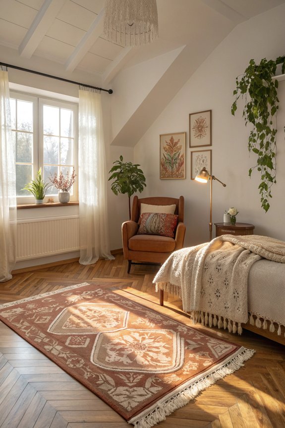 define space with area rugs