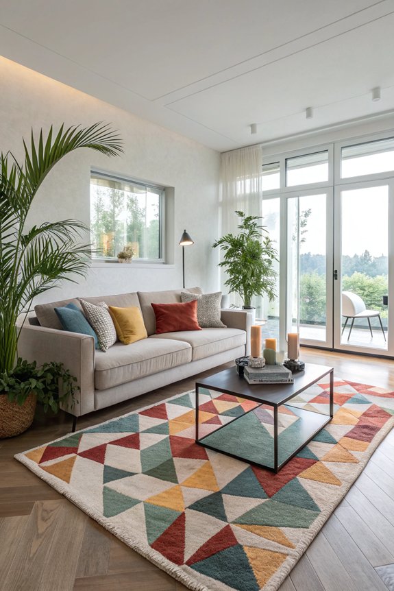 define space with rugs