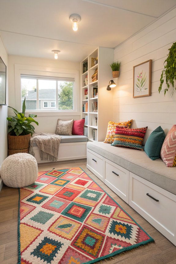 define spaces with rugs