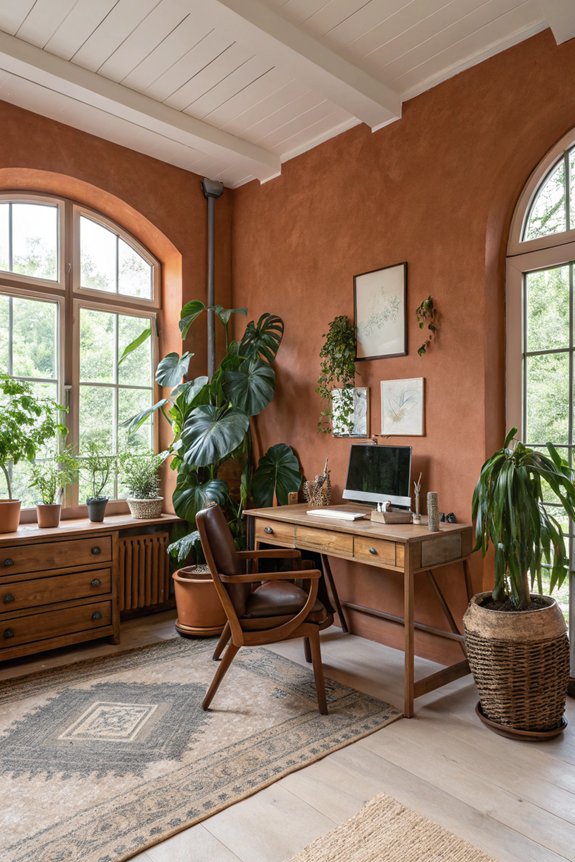 earthy tones promote tranquility