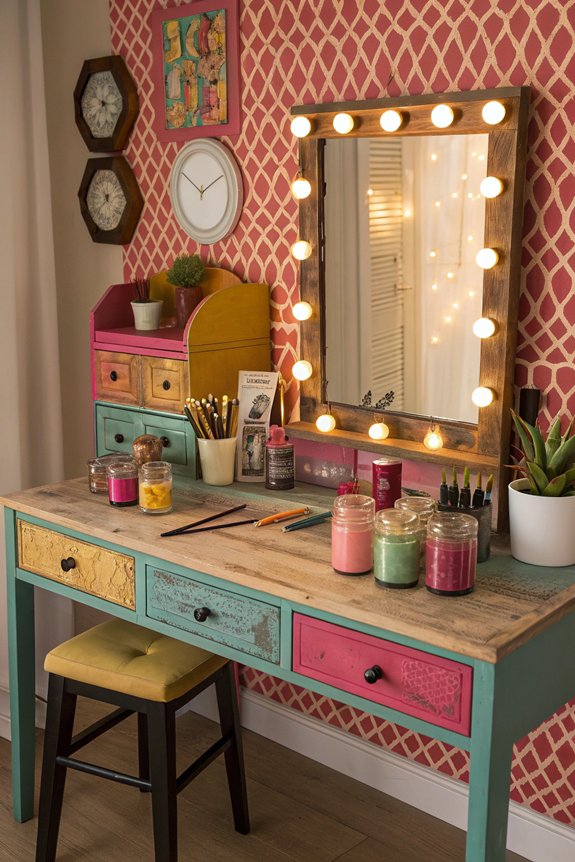 eclectic makeup station inspiration