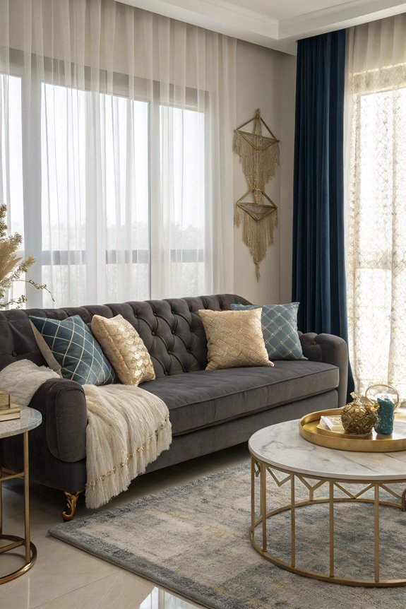 elegant curtains enhance decor