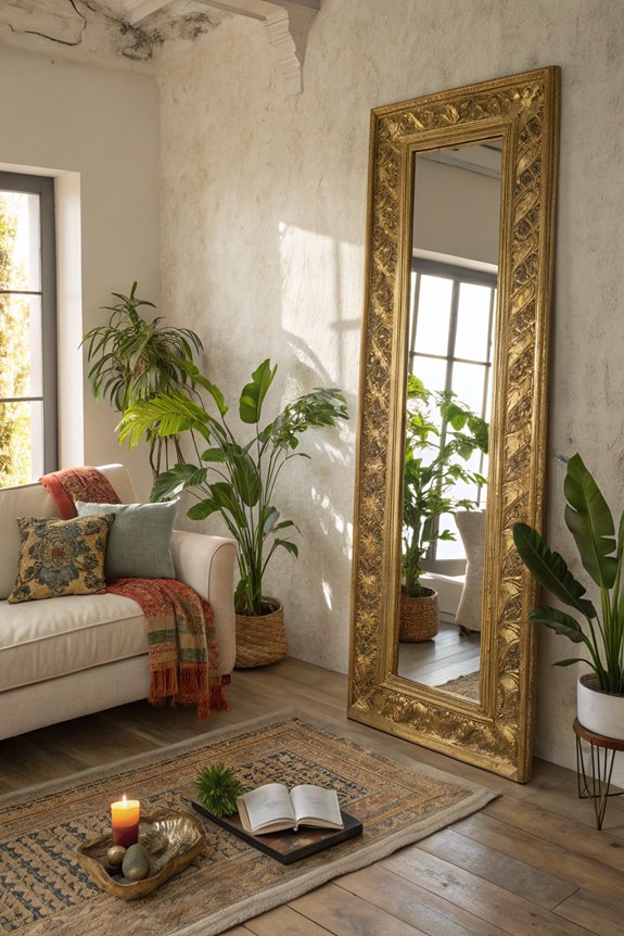 enhance decor with mirrors