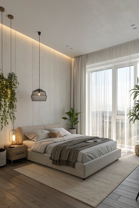 enhancing bedroom lighting serenity