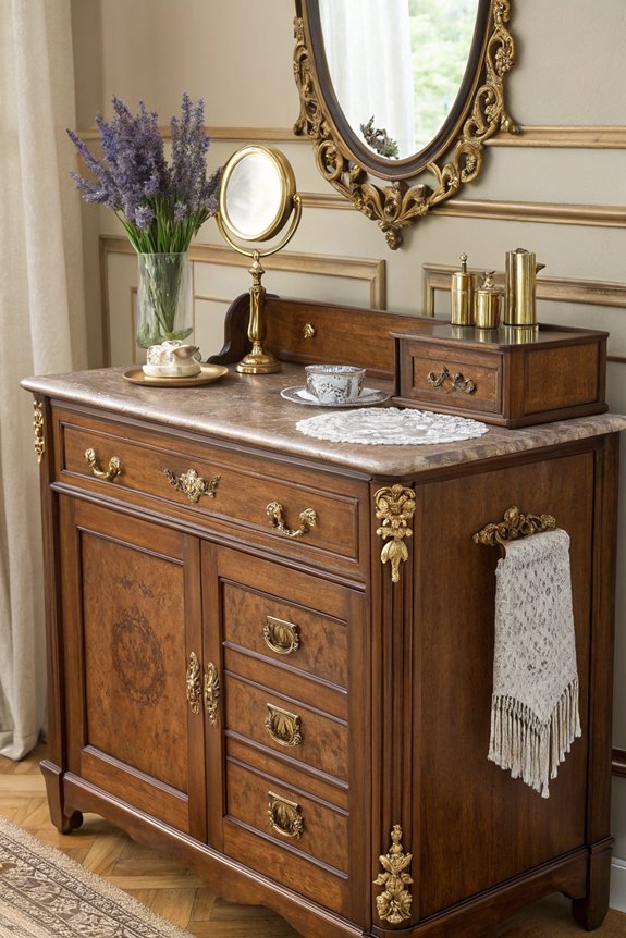 era inspired vintage vanity design