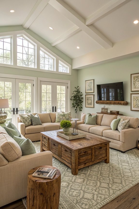 experimenting with living room layouts