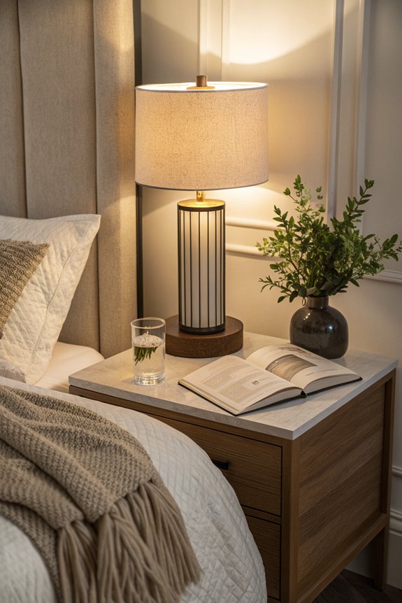 functional nightstand essentials setup