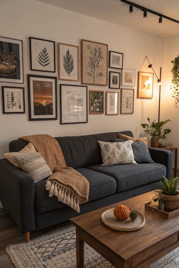 gallery wall with personal touches