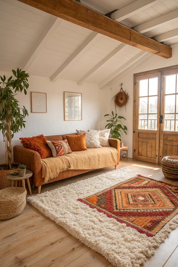 layer rugs for coziness