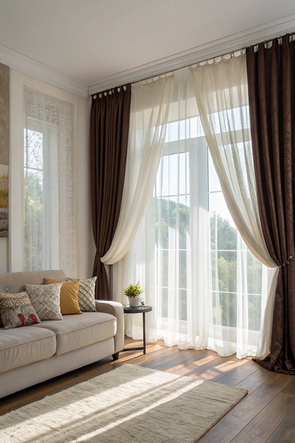 layered curtains for style