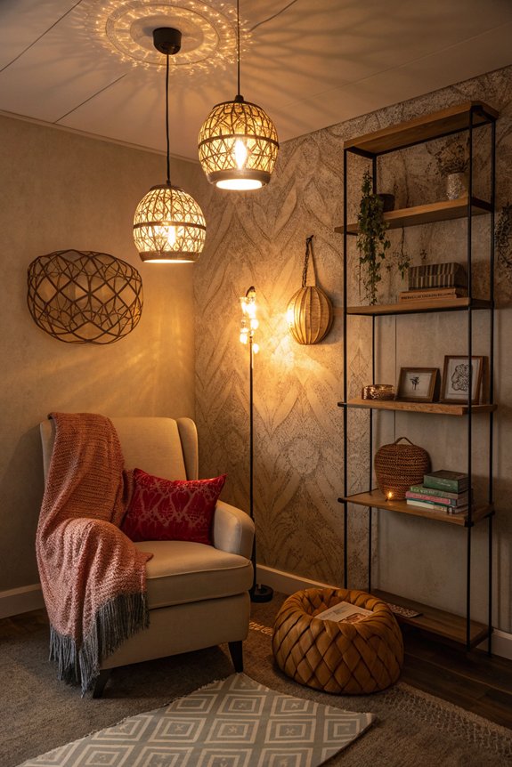 layered lighting enhances ambiance