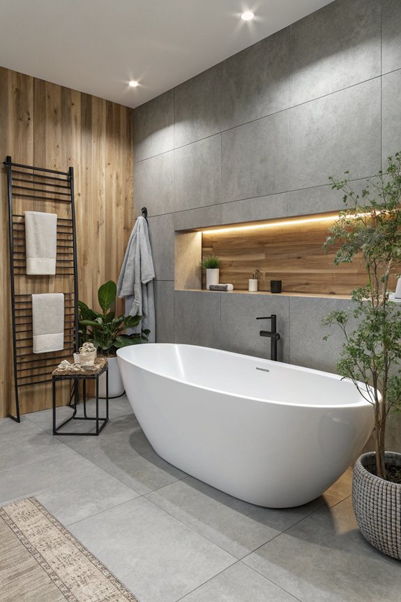 luxurious freestanding bathtub centerpiece