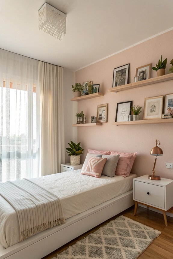 maximize space with shelves