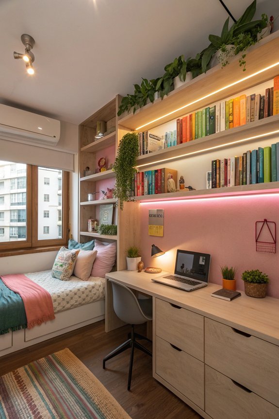 maximize storage with shelving