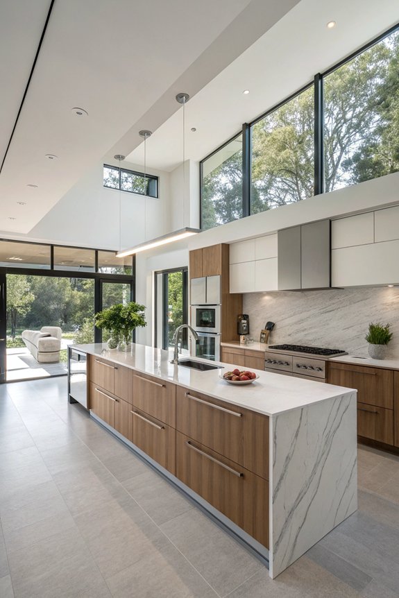 minimalist flat panel doors