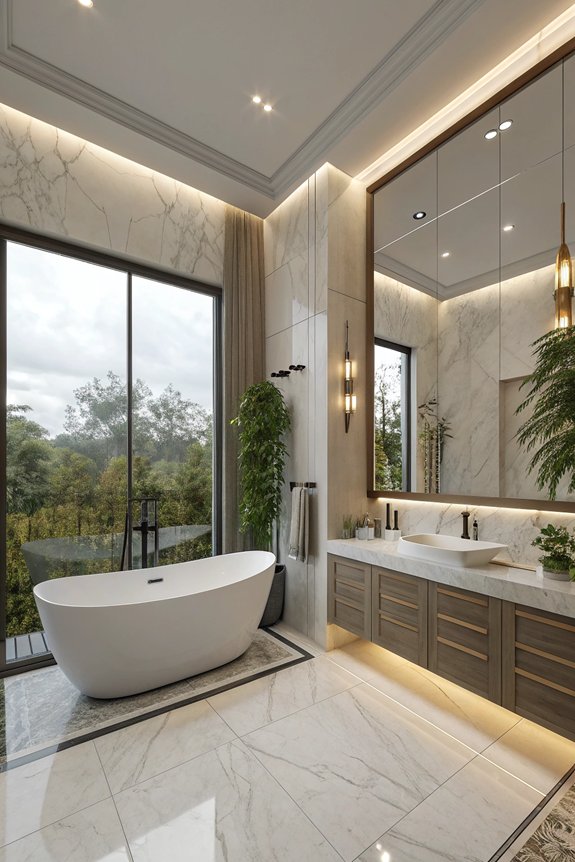 mirrors create spacious illusion