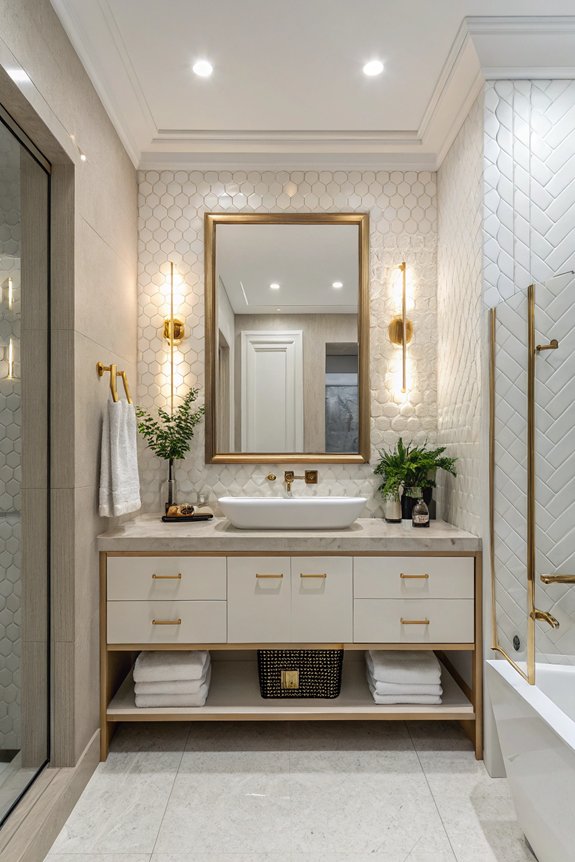 mirrors expand bathroom space