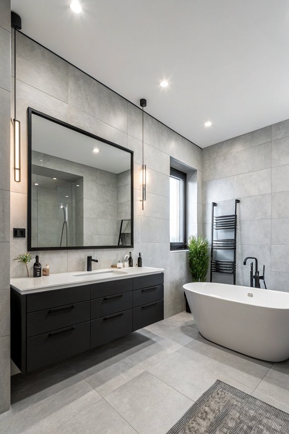 monochromatic bathroom design elegance