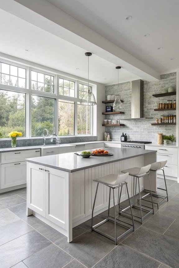 monochromatic kitchen design cohesion