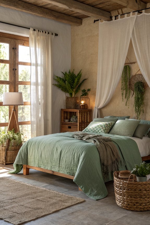 muted greens for tranquility