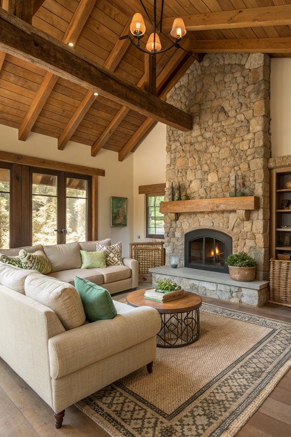 natural stone accent integration