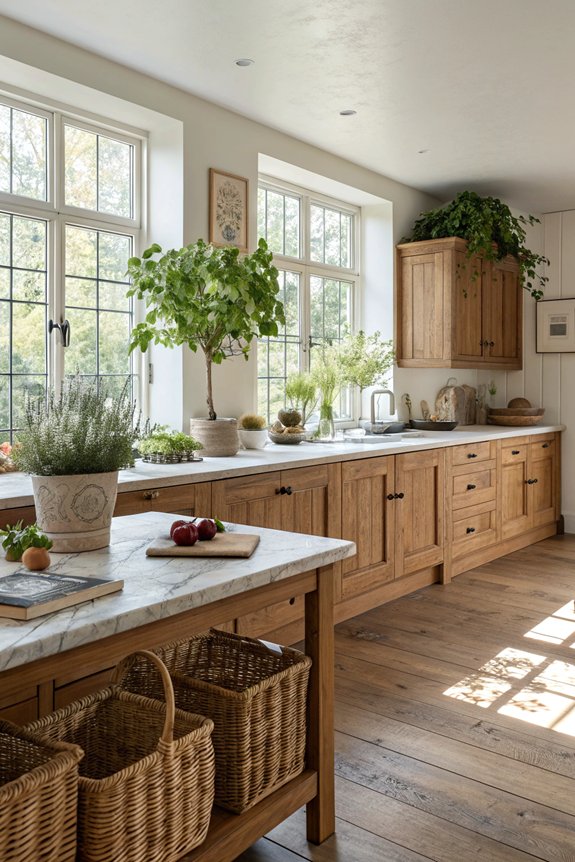 natural wood kitchen accents