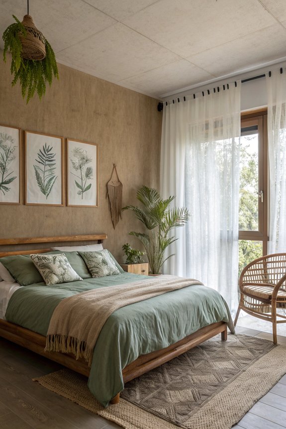 nature inspired bedroom artwork