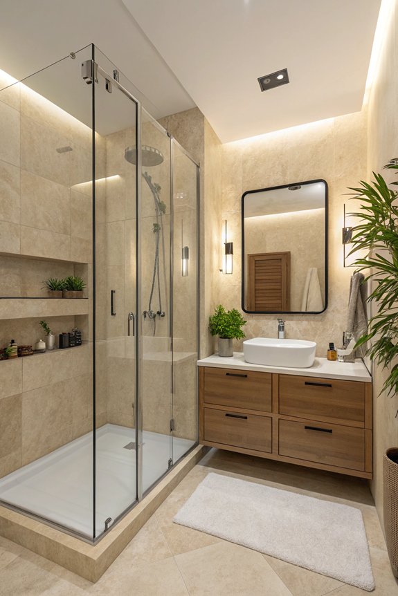 open airy shower design