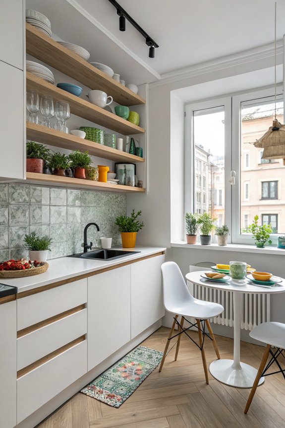 open shelving for accessibility